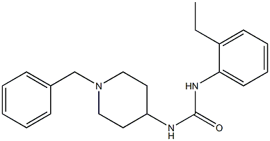 1-(1-benzylpiperidin-4-yl)-3-(2-ethylphenyl)urea 化学構造式