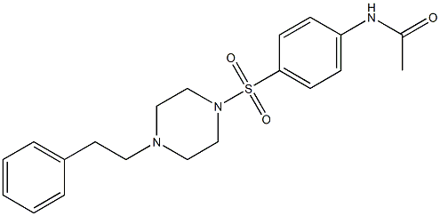 N-[4-[4-(2-phenylethyl)piperazin-1-yl]sulfonylphenyl]acetamide Structure
