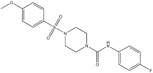 N-(4-fluorophenyl)-4-(4-methoxyphenyl)sulfonylpiperazine-1-carboxamide Structure