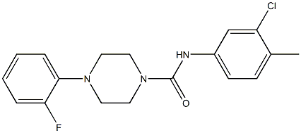 N-(3-chloro-4-methylphenyl)-4-(2-fluorophenyl)piperazine-1-carboxamide Structure