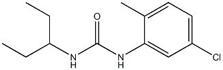 1-(5-chloro-2-methylphenyl)-3-pentan-3-ylurea 化学構造式