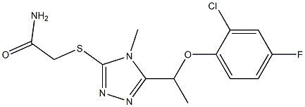 2-[[5-[1-(2-chloro-4-fluorophenoxy)ethyl]-4-methyl-1,2,4-triazol-3-yl]sulfanyl]acetamide