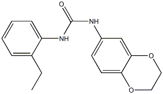 1-(2,3-dihydro-1,4-benzodioxin-6-yl)-3-(2-ethylphenyl)urea Structure