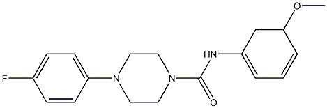 4-(4-fluorophenyl)-N-(3-methoxyphenyl)piperazine-1-carboxamide Struktur