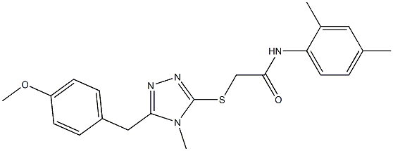  N-(2,4-dimethylphenyl)-2-[[5-[(4-methoxyphenyl)methyl]-4-methyl-1,2,4-triazol-3-yl]sulfanyl]acetamide