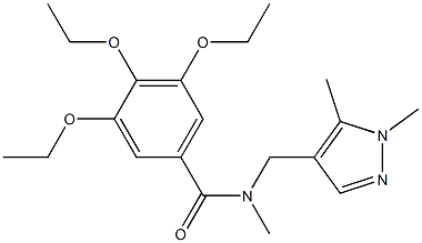 N-[(1,5-dimethylpyrazol-4-yl)methyl]-3,4,5-triethoxy-N-methylbenzamide Structure