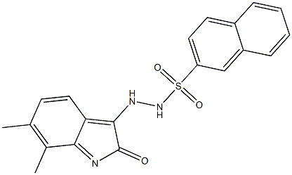 N'-(6,7-dimethyl-2-oxoindol-3-yl)naphthalene-2-sulfonohydrazide Structure