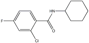 2-chloro-N-cyclohexyl-4-fluorobenzamide Structure