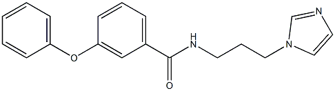 N-(3-imidazol-1-ylpropyl)-3-phenoxybenzamide 化学構造式