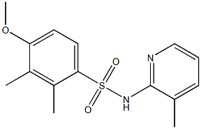 4-methoxy-2,3-dimethyl-N-(3-methylpyridin-2-yl)benzenesulfonamide 结构式