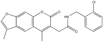  N-[(2-chlorophenyl)methyl]-2-(3,5-dimethyl-7-oxofuro[3,2-g]chromen-6-yl)acetamide