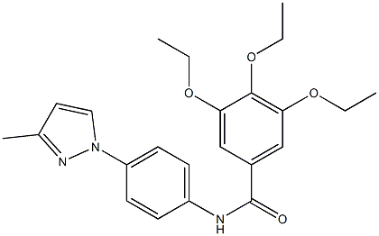 3,4,5-triethoxy-N-[4-(3-methylpyrazol-1-yl)phenyl]benzamide Structure