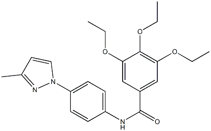 3,4,5-triethoxy-N-[4-(3-methylpyrazol-1-yl)phenyl]benzamide