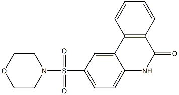 2-morpholin-4-ylsulfonyl-5H-phenanthridin-6-one 化学構造式
