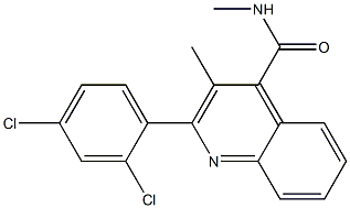 2-(2,4-dichlorophenyl)-N,3-dimethylquinoline-4-carboxamide,,结构式