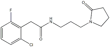 2-(2-chloro-6-fluorophenyl)-N-[3-(2-oxopyrrolidin-1-yl)propyl]acetamide Structure