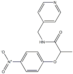 2-(4-nitrophenoxy)-N-(pyridin-4-ylmethyl)propanamide,,结构式