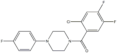 (2-chloro-4,5-difluorophenyl)-[4-(4-fluorophenyl)piperazin-1-yl]methanone 化学構造式