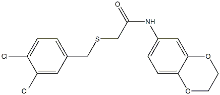 2-[(3,4-dichlorophenyl)methylsulfanyl]-N-(2,3-dihydro-1,4-benzodioxin-6-yl)acetamide