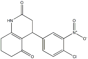 4-(4-chloro-3-nitrophenyl)-1,3,4,6,7,8-hexahydroquinoline-2,5-dione Struktur