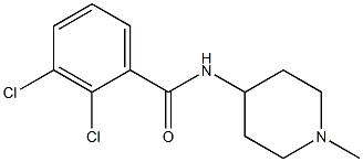 2,3-dichloro-N-(1-methylpiperidin-4-yl)benzamide 化学構造式