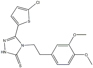 3-(5-chlorothiophen-2-yl)-4-[2-(3,4-dimethoxyphenyl)ethyl]-1H-1,2,4-triazole-5-thione Structure