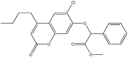 methyl 2-(4-butyl-6-chloro-2-oxochromen-7-yl)oxy-2-phenylacetate 结构式