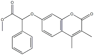 methyl 2-(3,4-dimethyl-2-oxochromen-7-yl)oxy-2-phenylacetate Structure