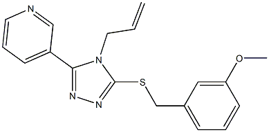 3-[5-[(3-methoxyphenyl)methylsulfanyl]-4-prop-2-enyl-1,2,4-triazol-3-yl]pyridine Structure