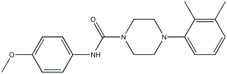 4-(2,3-dimethylphenyl)-N-(4-methoxyphenyl)piperazine-1-carboxamide Struktur