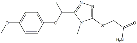 2-[[5-[1-(4-methoxyphenoxy)ethyl]-4-methyl-1,2,4-triazol-3-yl]sulfanyl]acetamide 结构式