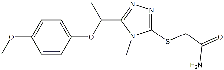 2-[[5-[1-(4-methoxyphenoxy)ethyl]-4-methyl-1,2,4-triazol-3-yl]sulfanyl]acetamide Structure