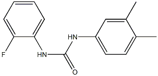 1-(3,4-dimethylphenyl)-3-(2-fluorophenyl)urea Structure