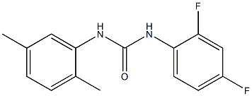1-(2,4-difluorophenyl)-3-(2,5-dimethylphenyl)urea,,结构式