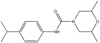 2,6-dimethyl-N-(4-propan-2-ylphenyl)morpholine-4-carboxamide,,结构式