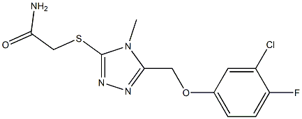 2-[[5-[(3-chloro-4-fluorophenoxy)methyl]-4-methyl-1,2,4-triazol-3-yl]sulfanyl]acetamide Structure