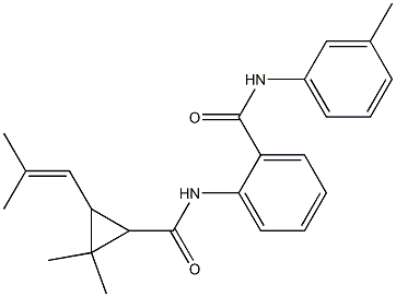 2-[[2,2-dimethyl-3-(2-methylprop-1-enyl)cyclopropanecarbonyl]amino]-N-(3-methylphenyl)benzamide