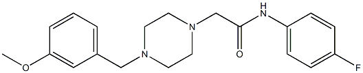 N-(4-fluorophenyl)-2-[4-[(3-methoxyphenyl)methyl]piperazin-1-yl]acetamide Structure
