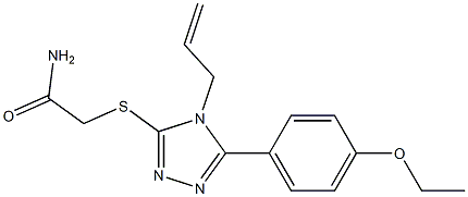 2-[[5-(4-ethoxyphenyl)-4-prop-2-enyl-1,2,4-triazol-3-yl]sulfanyl]acetamide 化学構造式