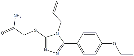 2-[[5-(4-ethoxyphenyl)-4-prop-2-enyl-1,2,4-triazol-3-yl]sulfanyl]acetamide 结构式