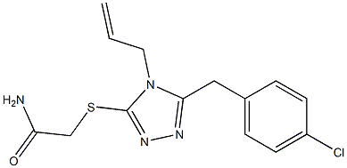 2-[[5-[(4-chlorophenyl)methyl]-4-prop-2-enyl-1,2,4-triazol-3-yl]sulfanyl]acetamide Struktur