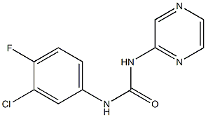 1-(3-chloro-4-fluorophenyl)-3-pyrazin-2-ylurea Structure