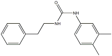 1-(3,4-dimethylphenyl)-3-(2-phenylethyl)urea 结构式
