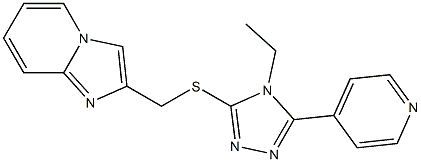 2-[(4-ethyl-5-pyridin-4-yl-1,2,4-triazol-3-yl)sulfanylmethyl]imidazo[1,2-a]pyridine,,结构式