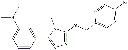 3-[5-[(4-bromophenyl)methylsulfanyl]-4-methyl-1,2,4-triazol-3-yl]-N,N-dimethylaniline Structure