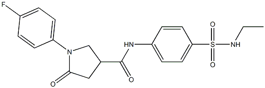 N-[4-(ethylsulfamoyl)phenyl]-1-(4-fluorophenyl)-5-oxopyrrolidine-3-carboxamide Struktur