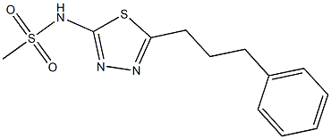 N-[5-(3-phenylpropyl)-1,3,4-thiadiazol-2-yl]methanesulfonamide Struktur