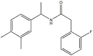 N-[1-(3,4-dimethylphenyl)ethyl]-2-(2-fluorophenyl)acetamide Structure