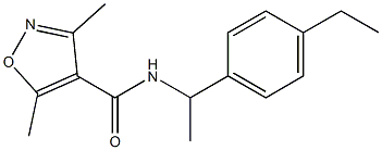 N-[1-(4-ethylphenyl)ethyl]-3,5-dimethyl-1,2-oxazole-4-carboxamide Structure