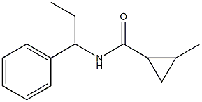 2-methyl-N-(1-phenylpropyl)cyclopropane-1-carboxamide Struktur